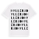 White t-shirt med Hyllerud ordlek t-shirt