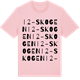 Pink Cotton t-shirt med I2-skogen ordlek t-shirt
