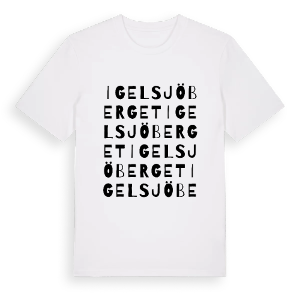 Igelsjöberget ordlek t-shirt – ekologisk bomull t-shirt från PinShirt