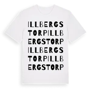 Illbergstorp ordlek t-shirt – ekologisk bomull t-shirt från Pinshirt