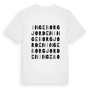 Ingeborgjorden ordlek t-shirt – ekologisk bomull t-shirt från PinShirt