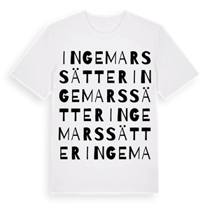 Ingemarssätter ordlek t-shirt – ekologisk bomull t-shirt från PinShirt