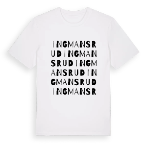 Ingmansrud ordlek t-shirt – ekologisk bomull t-shirt från PinShirt