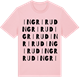 Pink Cotton t-shirt med Ingrirud ordlek t-shirt