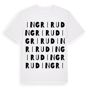 Ingrirud ordlek t-shirt – ekologisk bomull t-shirt från PinShirt