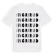 White t-shirt med Ingrirud ordlek t-shirt