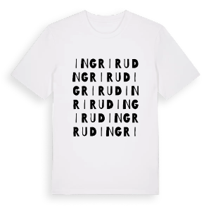 Ingrirud ordlek t-shirt – ekologisk bomull t-shirt från PinShirt