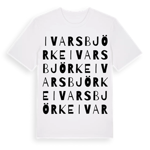 Ivarsbjörke ordlek t-shirt – ekologisk bomull t-shirt från PinShirt