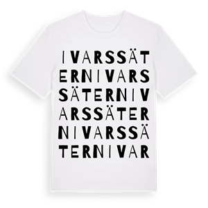 Ivarssätern ordlek t-shirt – ekologisk bomull t-shirt från PinShirt