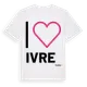 White t-shirt med Jag älskar Ivre t-shirt stort tryck