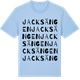 Blue Soul t-shirt med Jacksängen ordlek t-shirt