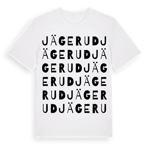 Jägerud ordlek t-shirt – ekologisk bomull t-shirt från PinShirt