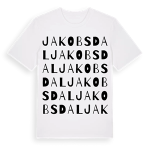 Jakobsdal ordlek t-shirt – ekologisk bomull t-shirt från PinShirt