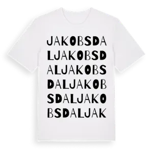 Jakobsdal ordlek t-shirt – ekologisk bomull t-shirt från Pinshirt