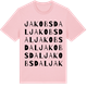 Pink Cotton t-shirt med Jakobsdal ordlek t-shirt