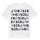 White t-shirt med Jämnåsen ordlek t-shirt