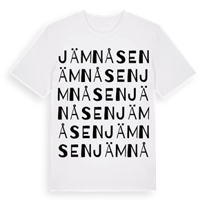 Jämnåsen ordlek t-shirt – ekologisk bomull t-shirt från Pinshirt