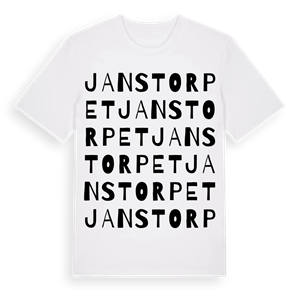 Janstorpet ordlek t-shirt – ekologisk bomull t-shirt från PinShirt