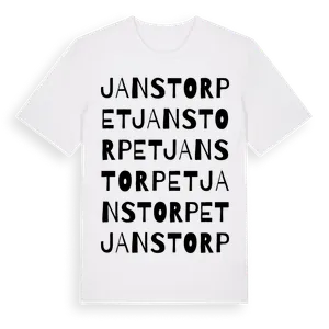 Janstorpet ordlek t-shirt – ekologisk bomull t-shirt från Pinshirt