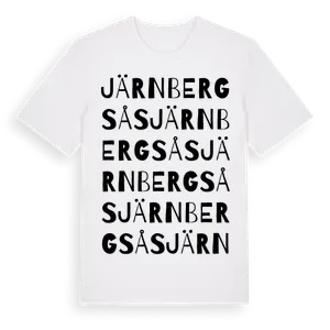 Järnbergsås ordlek t-shirt – ekologisk bomull t-shirt från Pinshirt