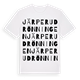 White t-shirt med Järperudrönningen ordlek t-shirt