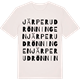 Vintage White t-shirt med Järperudrönningen ordlek t-shirt