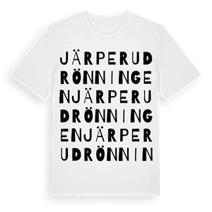 Järperudrönningen ordlek t-shirt – ekologisk bomull t-shirt från PinShirt