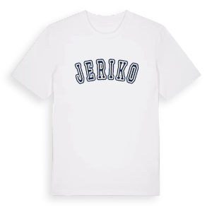 Jeriko college t-shirt – ekologisk bomull t-shirt från PinShirt