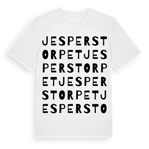 Jesperstorpet ordlek t-shirt – ekologisk bomull t-shirt från Pinshirt
