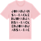 Pink Cotton t-shirt med Johan Jansa-backen ordlek t-shirt