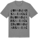 Mid Heather Gray t-shirt med Johan Jansa-backen ordlek t-shirt