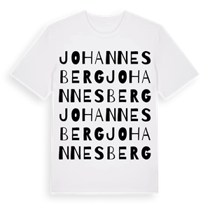 Johannesberg ordlek t-shirt – ekologisk bomull t-shirt från PinShirt