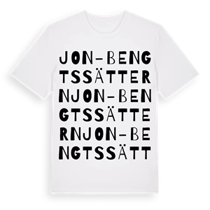 Jon-Bengtssättern ordlek t-shirt – ekologisk bomull t-shirt från Pinshirt