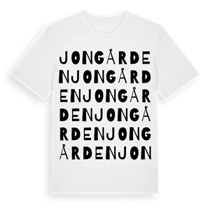 Jongården ordlek t-shirt – ekologisk bomull t-shirt från PinShirt