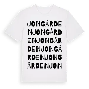 Jongården ordlek t-shirt – ekologisk bomull t-shirt från Pinshirt