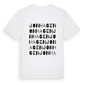 Jonhagen ordlek t-shirt – ekologisk bomull t-shirt från PinShirt