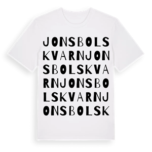 Jonsbols kvarn ordlek t-shirt – ekologisk bomull t-shirt från Pinshirt