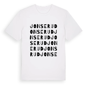 Jonserud ordlek t-shirt – ekologisk bomull t-shirt från PinShirt