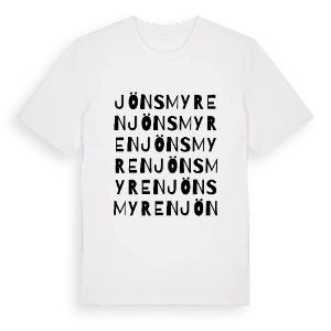 Jönsmyren ordlek t-shirt – ekologisk bomull t-shirt från PinShirt