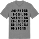 Mid Heather Gray t-shirt med Jonsrönningen ordlek t-shirt
