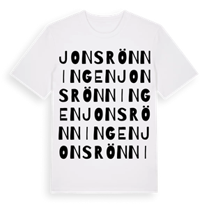 Jonsrönningen ordlek t-shirt – ekologisk bomull t-shirt från Pinshirt