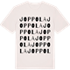 Vintage White t-shirt med Joppola ordlek t-shirt
