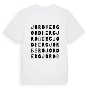 Jordberg ordlek t-shirt – ekologisk bomull t-shirt från PinShirt