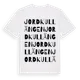 White t-shirt med Jordkullängen ordlek t-shirt