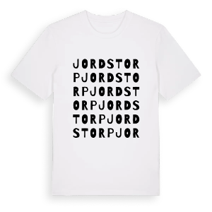 Jordstorp ordlek t-shirt – ekologisk bomull t-shirt från PinShirt