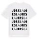 White t-shirt med Jorsla ordlek t-shirt