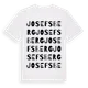 White t-shirt med Josefsberg ordlek t-shirt