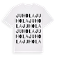 White t-shirt med Juhola ordlek t-shirt