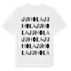 White t-shirt med Juhola ordlek t-shirt