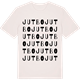 Vintage White t-shirt med Jutbo ordlek t-shirt